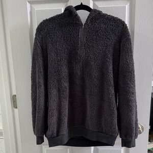 Amazon Women's Dark Gray Sherpa Pullover
